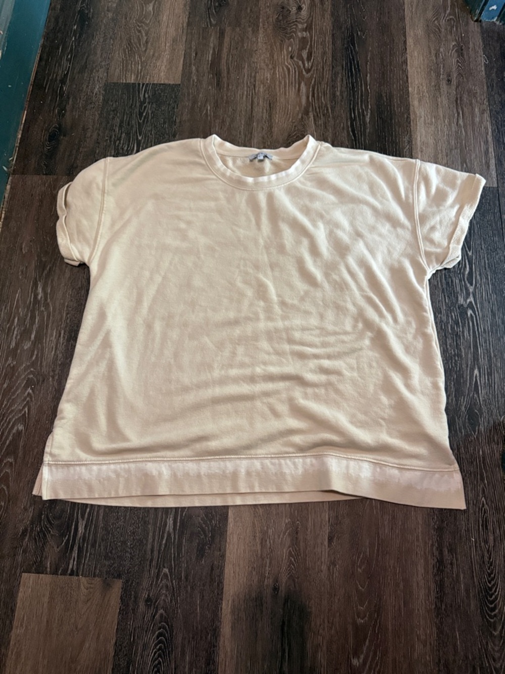 Cream Short Sleeve Boxy Tee